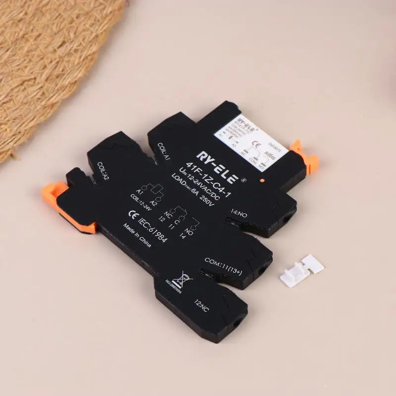 Slim Profile Relay RY41F-1C 12V 24V DC Ultra-thin Electromagnetic Relay Substitute for Hongfa RSL-1C-ZN PLC Interface Relays Qme A7