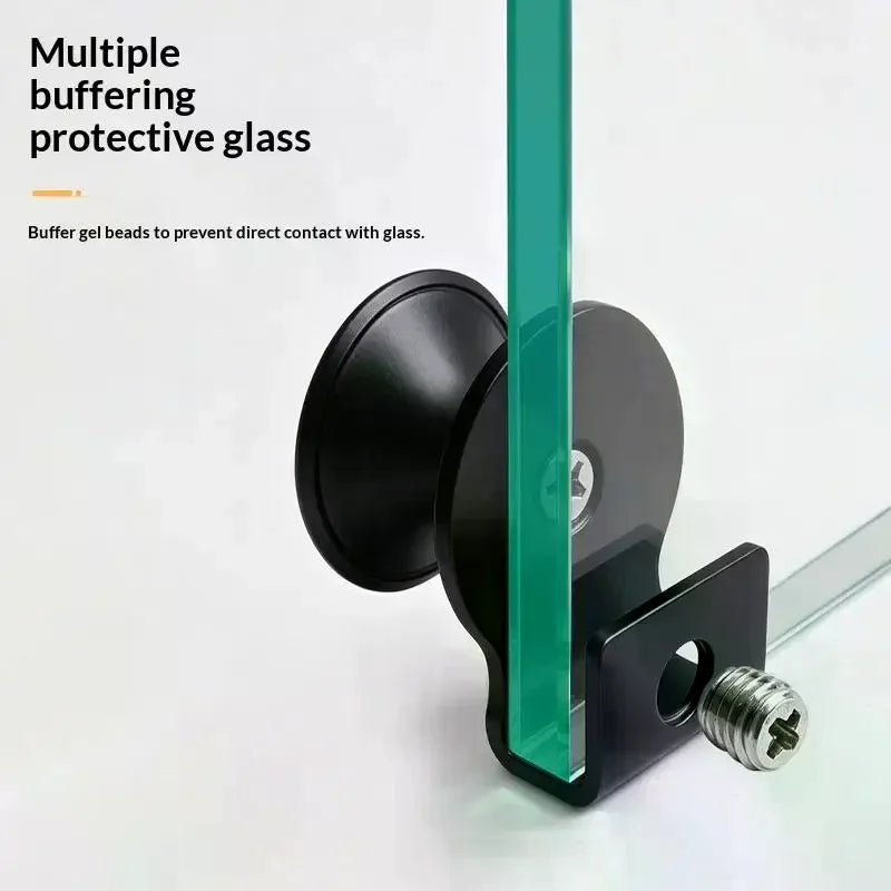 Stainless Steel No Drill Glass Cabinet Door Pull Anti Slip Long Lasting Durable For Bathroom Kitchen Glass Cabinet Doors Qme