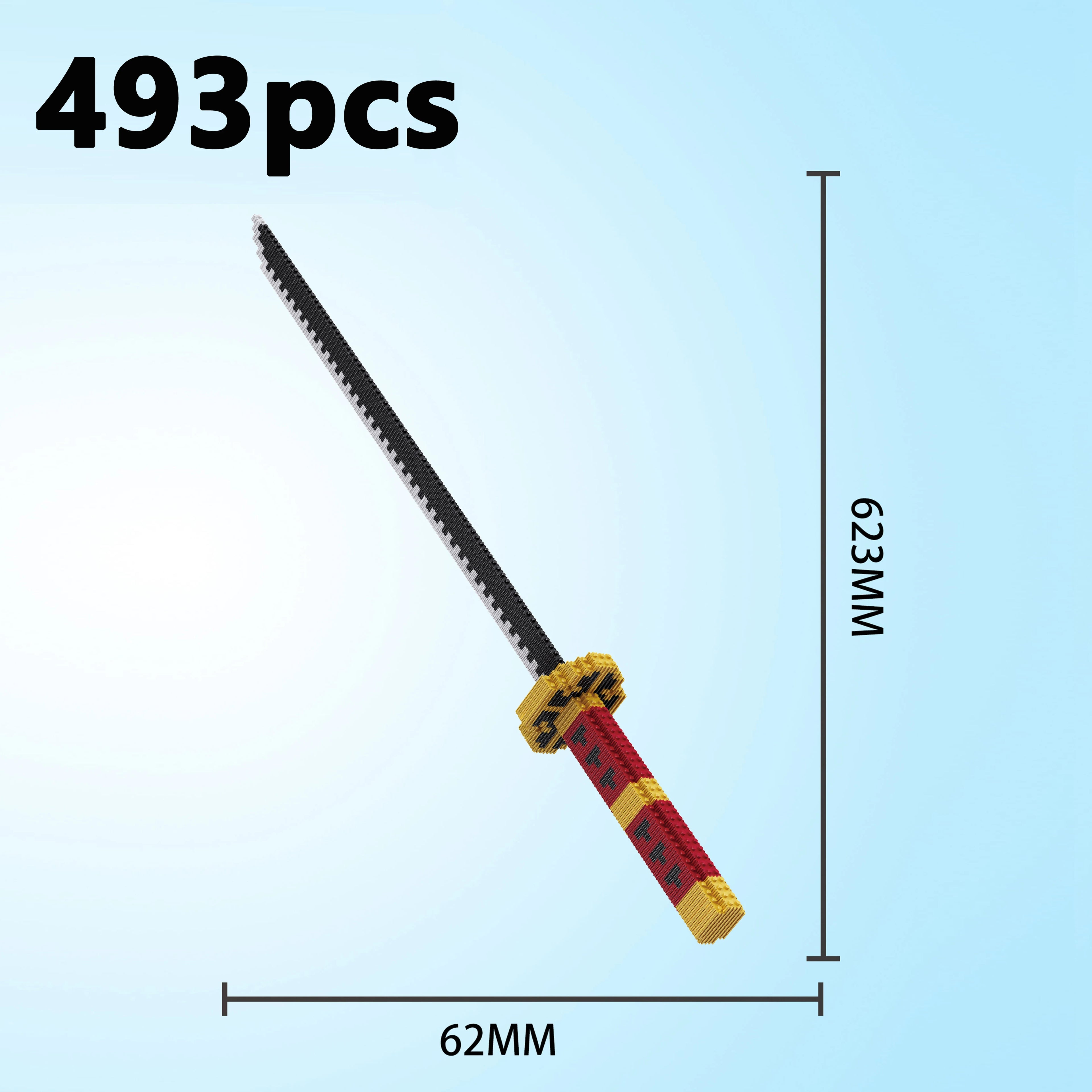 Sword Building Blocks Ninja Blade Katana Japanese Anime Butterfly Nichirin Knife Bricks Toys Children Adult Boys Girls Gift Qme Opp bag 2