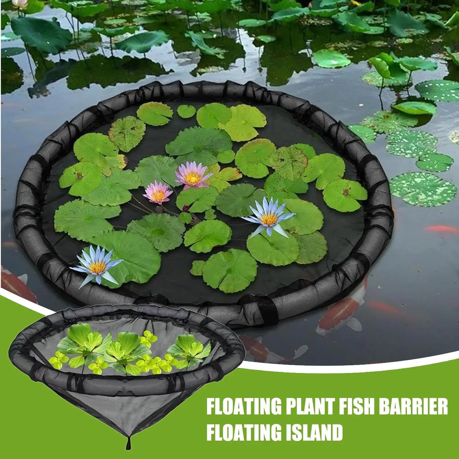 Floating Pond Corral Plant Protector Fine Mesh Netting Planter Water Qme