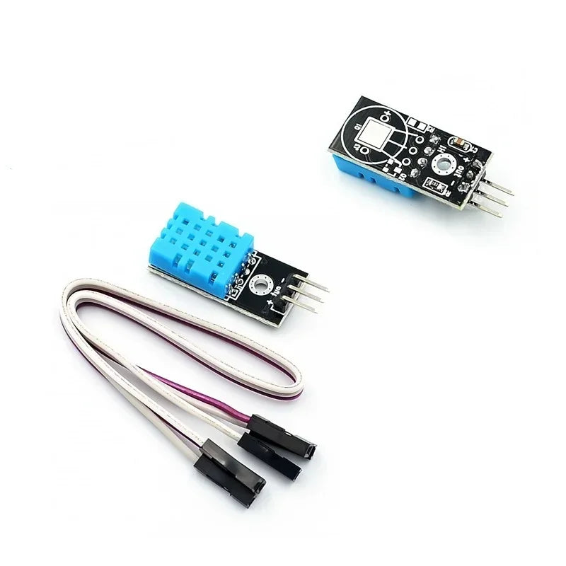 10pcs Temperature and Relative Humidity Sensor DHT11 Module with Cable Smart Human Body Sensors for Diy Kit Fastship Qme