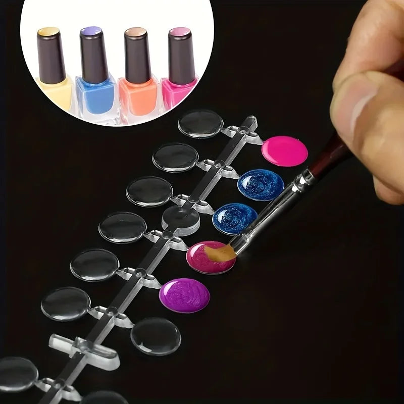 Transparent 120pcs Nail Art Display Tips - Perfect for Nail Polish Training and Color Display Qme