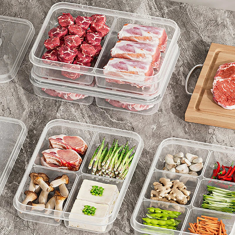 Plastic Freezer Food Storage Box Fridge Sealed Fresh-keeping Boxwith Qme