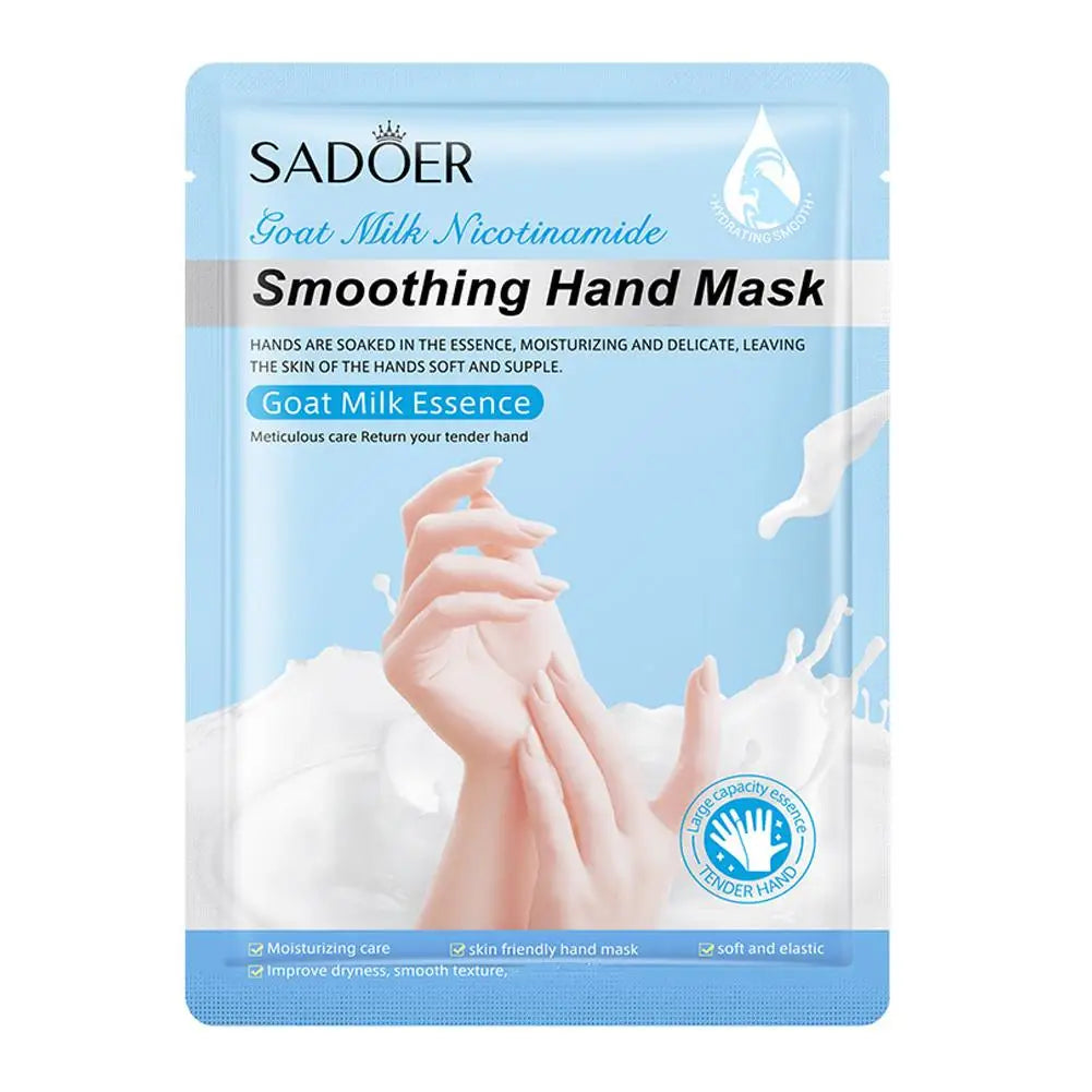 1 Hydrating Hand Mask Gloves Moisturizing Overnight Dry Cracked Hands Qme Milk-1PCS