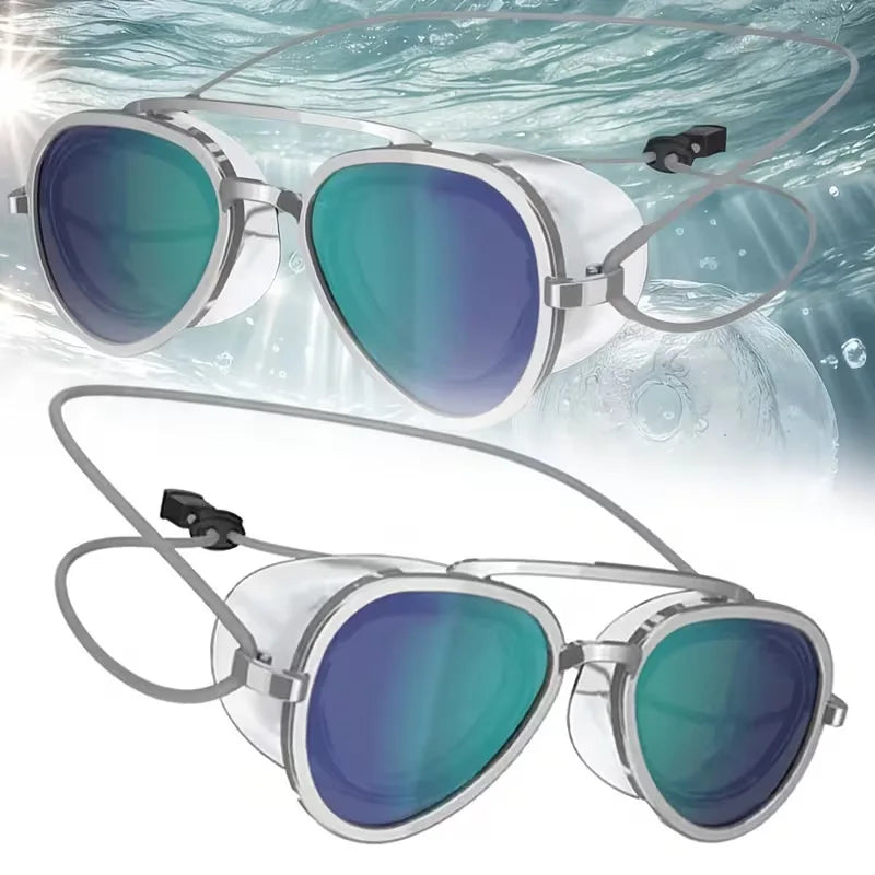 Full-vision Anti-fog Swimming Goggles Adults Mirror Lens Sun Qme