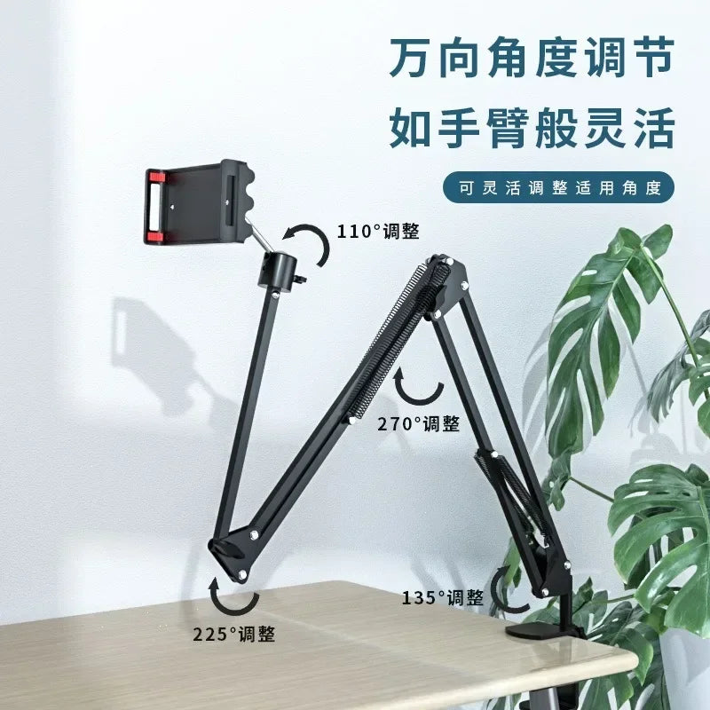 Tablet Holder For Bed iPad Stand 360° Rotating Desktop Phone Mount with Aluminum Arm For 4.5"~12.9" Xiaomi Lenovo Samsung Tablet Qme