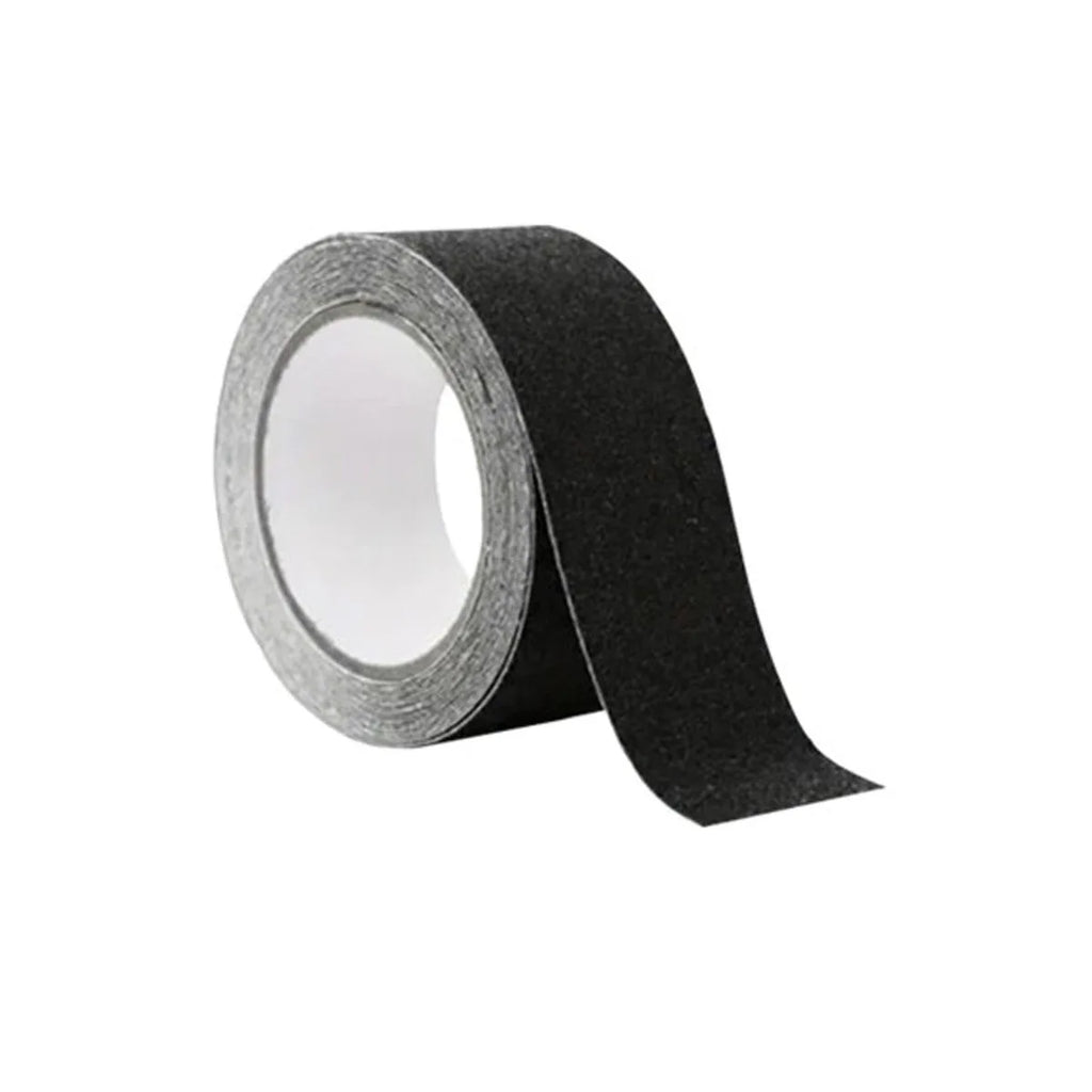 5M Black Frosted Anti-slip Tape Anti-frosted Slip Strip for Stair Self-adhesive Bathroom Floor Steps Waterproof Non-slip Warning Qme Width5cm 5m