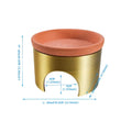 Small Snake Cave 2-in-1 Reptile Habitat Bearded Dragon Food Tray Qme as shown China Mainland