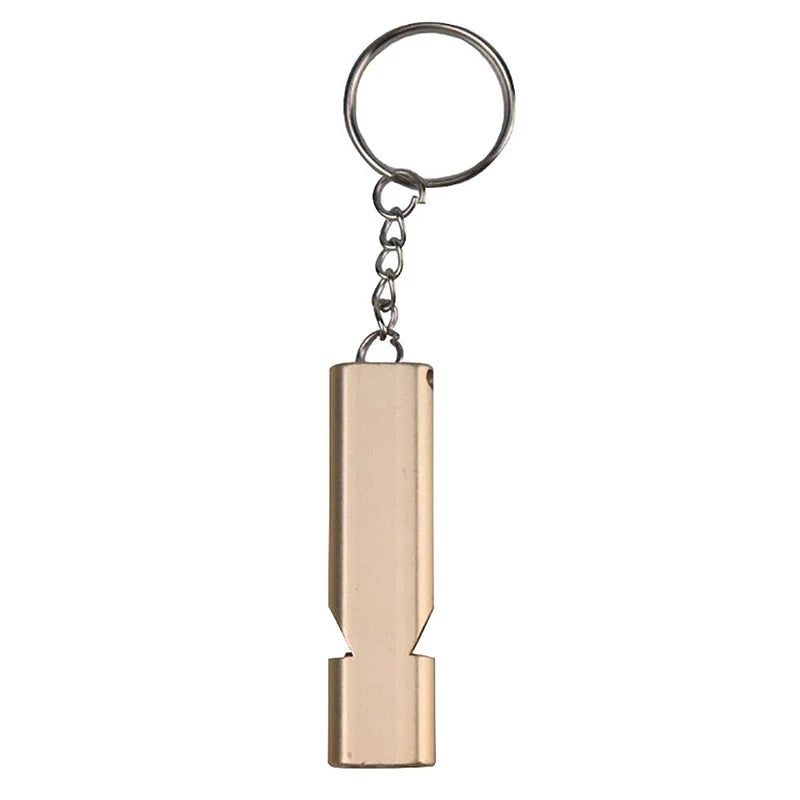 Dual Frequency Survival Whistle Flat Metal Outdoor Hiking Climbing Qme A5