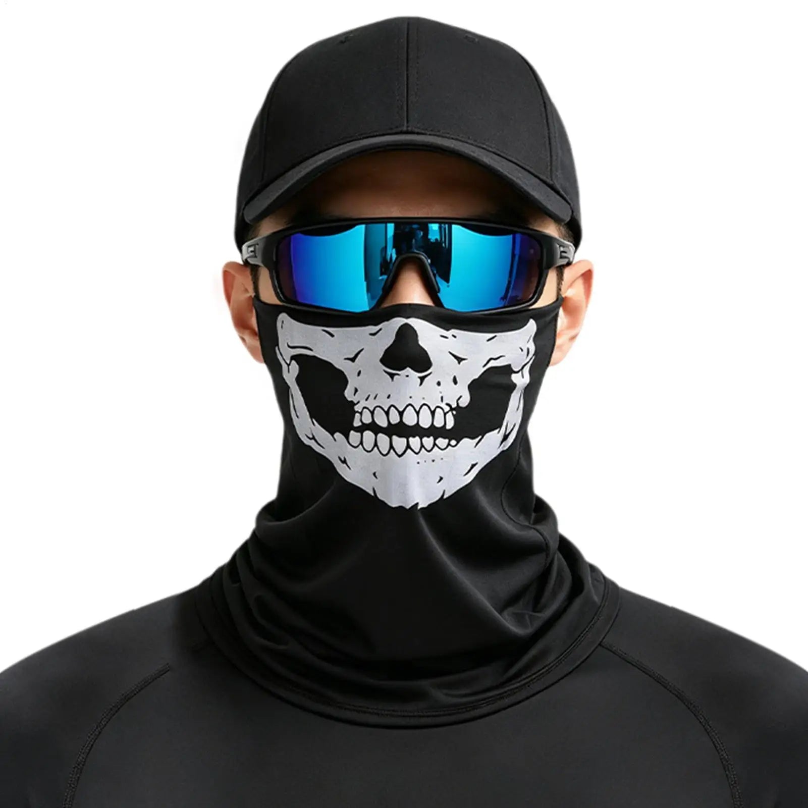 1pcs Face Cover Skull pattern Breathable Head Scarf Outdoor Sports Face Bandana for Men Women Cyclists Bikers Riders Runners Qme