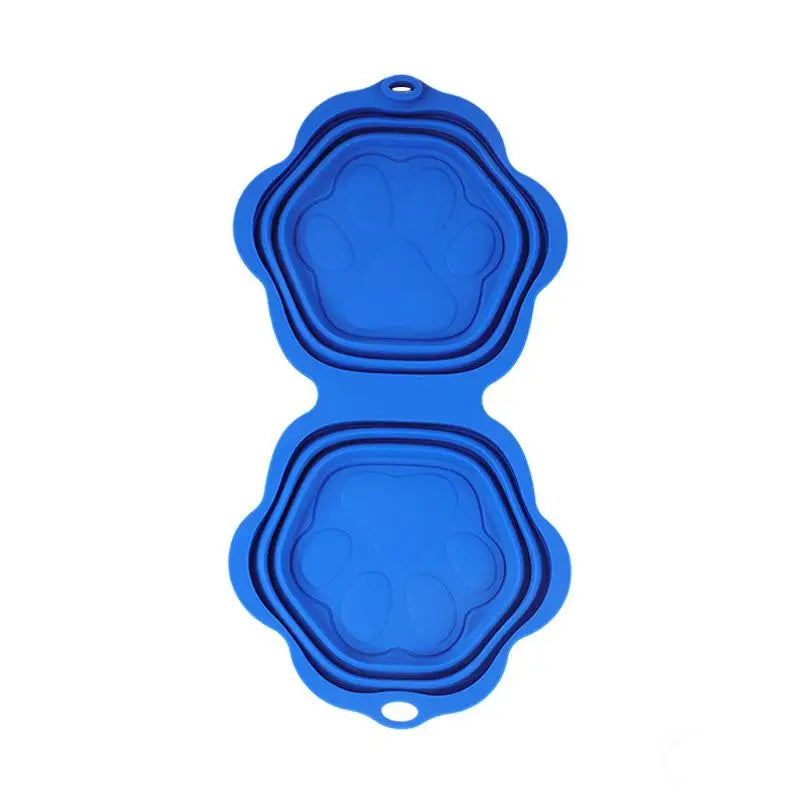 Going Out Drinking Feeding 2-in-1 Bowl Pet Supplies Dog Cat Folding Qme A8