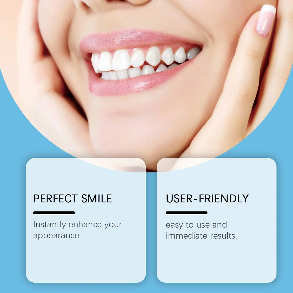 Silicone Dentures Full Set Over Gums Improve Tooth Loss Narrow Gap Perfect Smile False Teeth Kit Upper and Lower Dental Veneers Qme