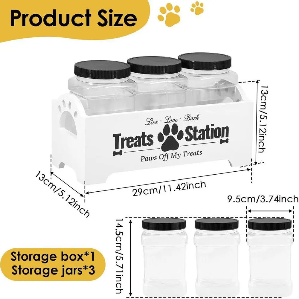 Dog Supports Container Airtight 3-Piece Box Storage Organizer Pet Cat Qme China Mainland White