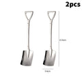 1 Shovel Spoons Stainless Steel Teaspoons Creative Coffee Spoon Ice Qme B2