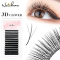 NATUHANA 3DW Shape Eyelash Extension 3D Premade Volume Fan Lashes W Qme L 0.07mm 11mm