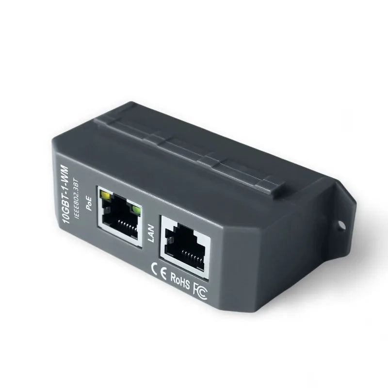 2.5G 10G Data Rate Active PoE++ Injector 90W Output DIN Rail Mounting IEEE 802.3af/at/bt 4-pair PoE For PTZ Cameras WiFi 6/6E Qme