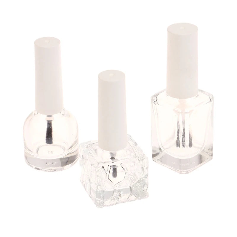 Transparent Empty Lid Brush Cosmetic Containers 10 Glass Nail Polish Qme