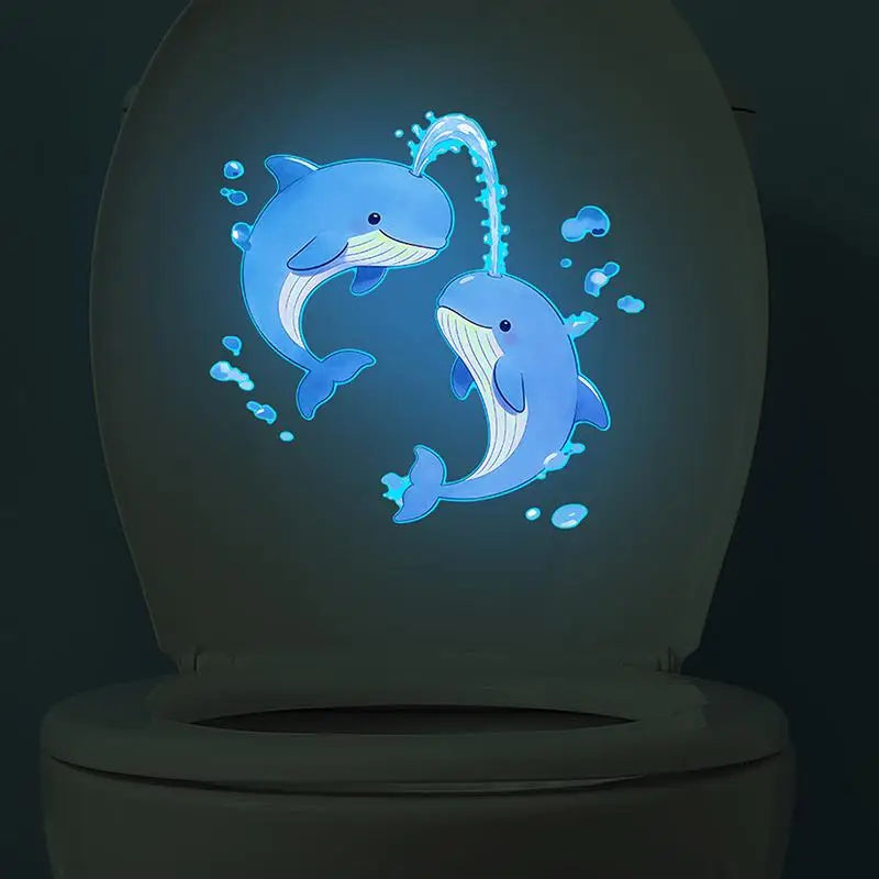 Glow-in-the-dark Decal Bathroom Wall Sticker Car Stickers Blue Qme