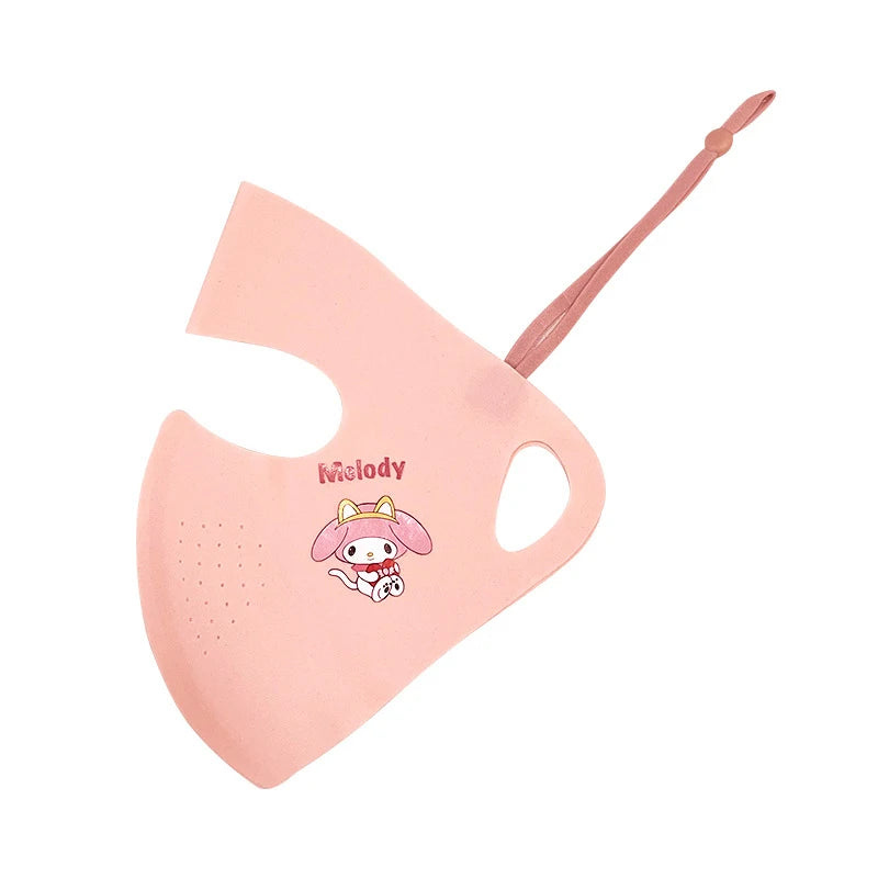 Kuromi Summer Sun Protection Face Mask New UV-Protective Full-Face Mask Breathable Cooling Silk Mask Qme