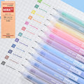 12-36 Pcs/Box Candy Color Gel Pen& Refill Set 0.5mm Kawaii for Multicolor Ballpoint Pen School Office Daily Writing Tools Qme Multi-Colored 12Pcs pen-1box