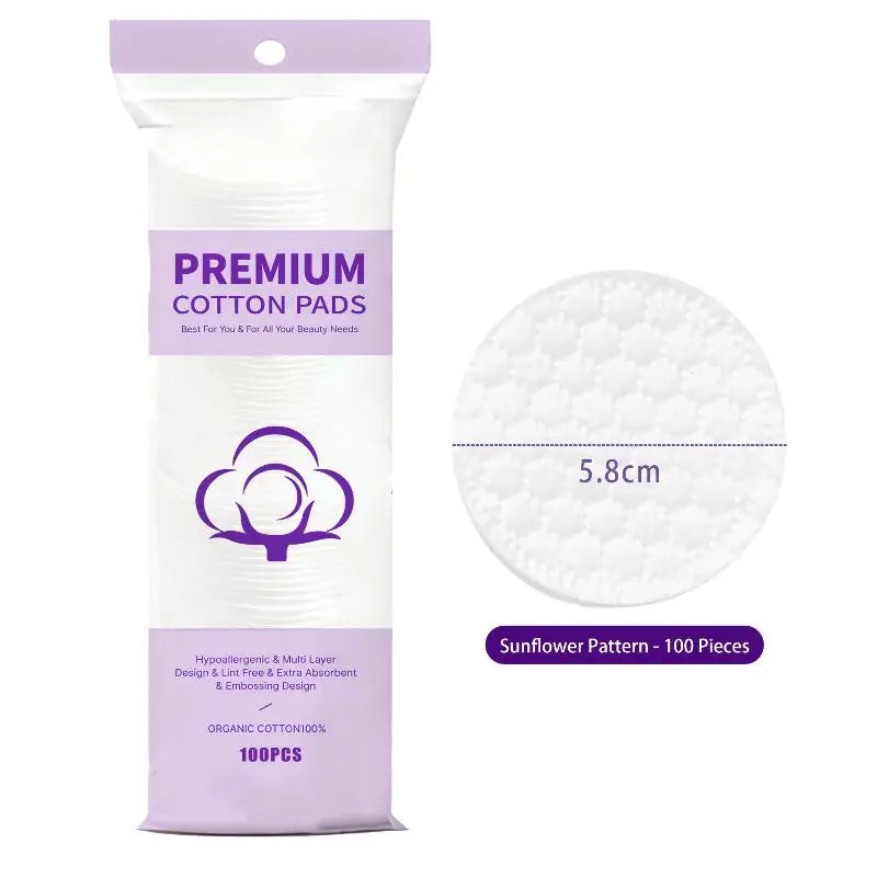 Makeup Removal Cotton Pads 300 600 Soft Pearl Embossed Notched Design Qme Honeycomb