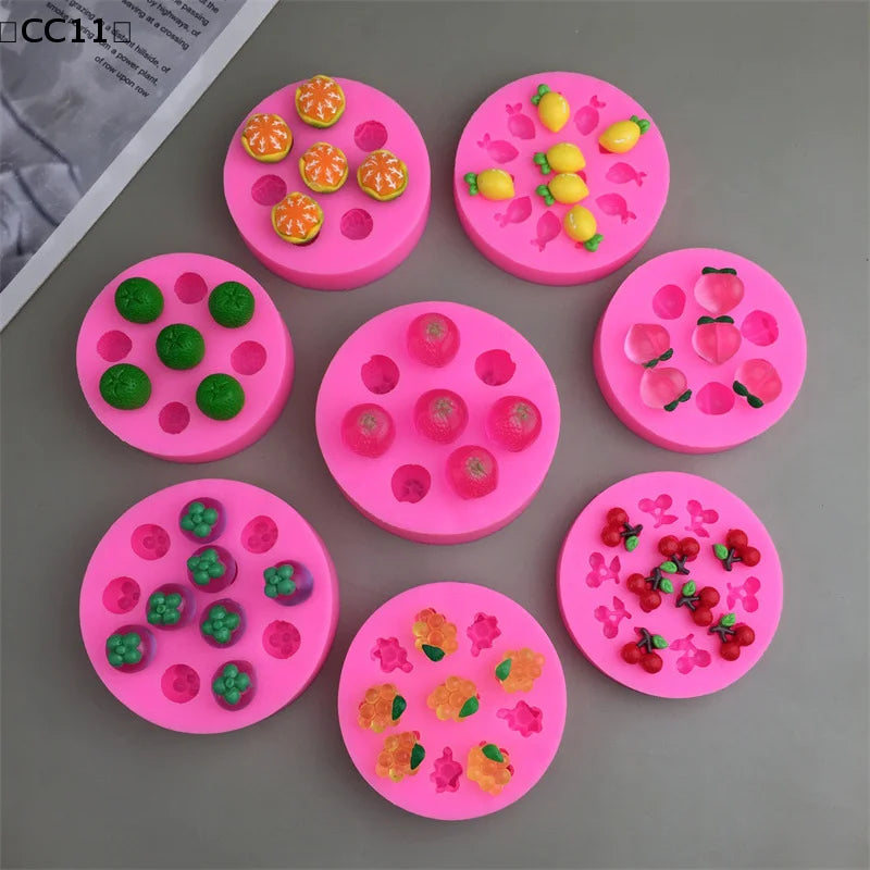 Silicone Fruit Molds Cake Decorating 3D Chocolate Fondant Decorative Qme
