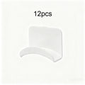 12pcs Earphone Holder Wall Mounted Mini Headphone Hook Holder With Strong Adhesive Headphone Holder Qme White-12pcs