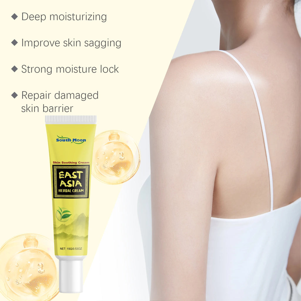 Herbal Cream Soothing Moisturizing Skin Cream with Tea Tree Centella Asiatica for Dry Skin Daily Nourishing Improve Skin Dryness Qme