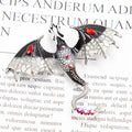 Enamel Fly Dragon Brooch Women Men Rhinestone Beautiful Legand Animal Qme A6