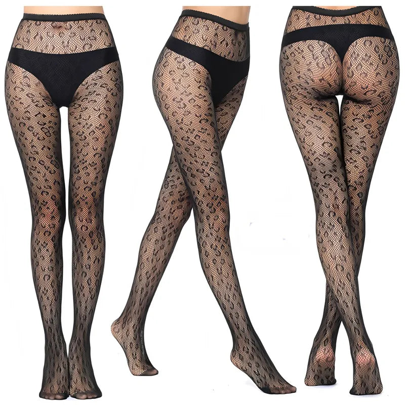 Y2K Women Gothic Hollow Out Pantyhose Lolita Thigh Fishnet Stockings Qme A8 One Size