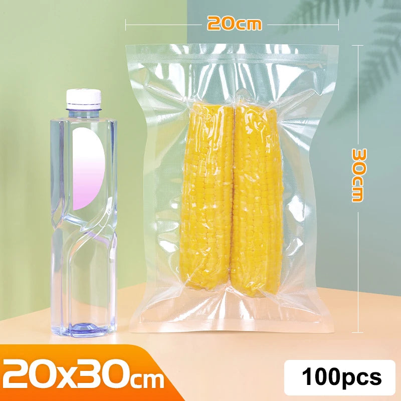 Storage Vacuum Packaging Bags Food Packing Bag Kitchen Sealer Thick Qme 25x30cm