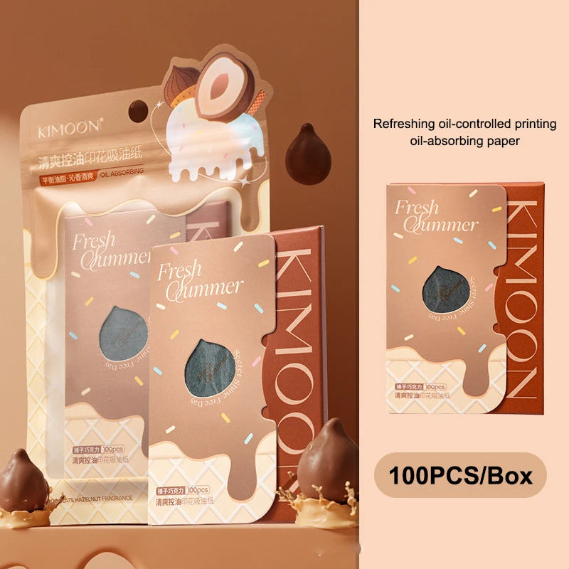100 Sheets Portable Blotting Papers Oil-absorbing Facial Wipes Oil Qme