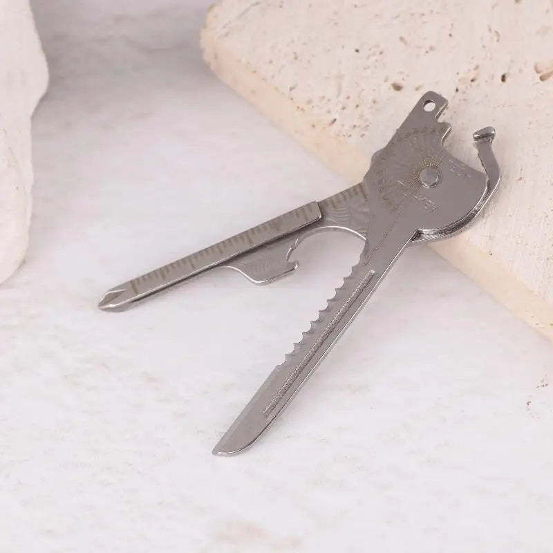 8-in-1 Multi-tool Keychain Camping Survival Folding Screwdriver Qme
