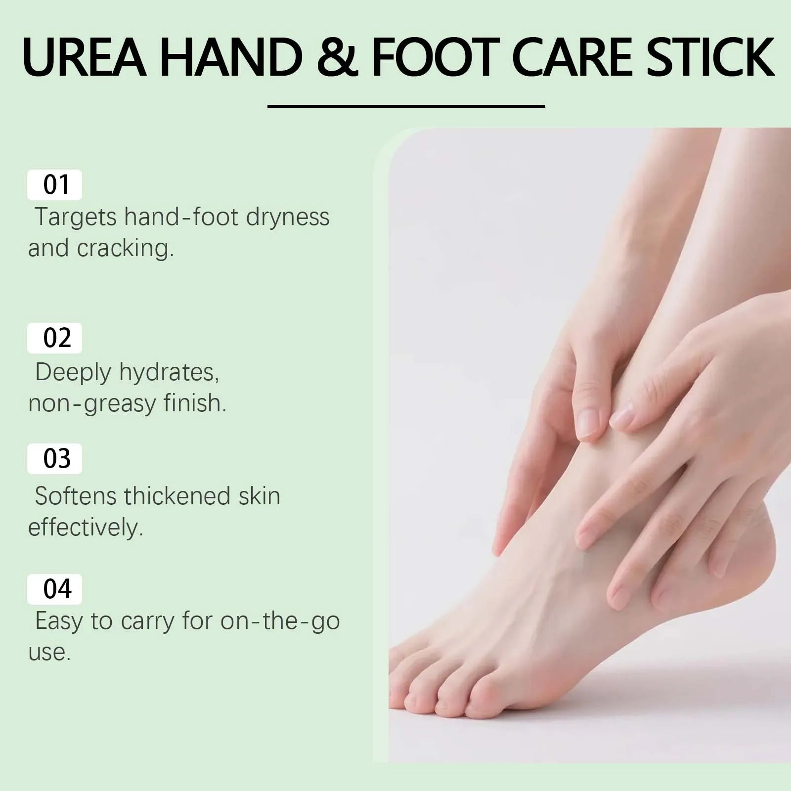 60% Urea Hand & Foot Care Stick Moisturizing Balm for Dry Rough Skin Gentle Exfoliation Softening Skin Cracked Heel Repair Care Qme