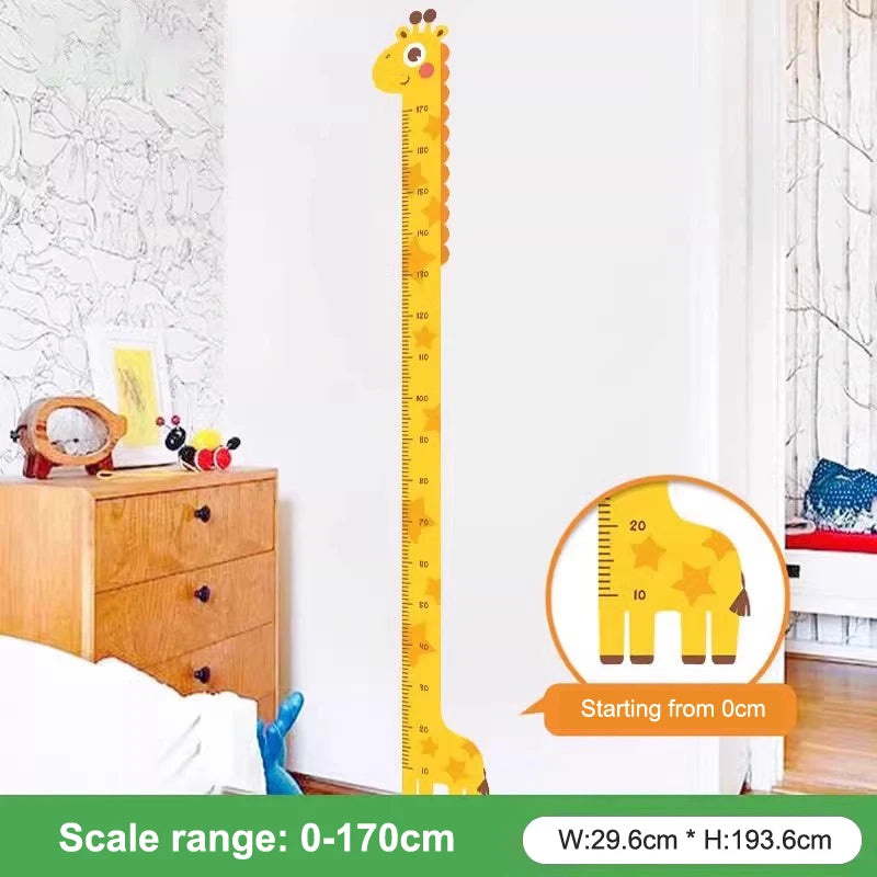 Wall Height Measuring Ruler Stickers Kids Room Kindergarten Decor Qme 170cm yellow