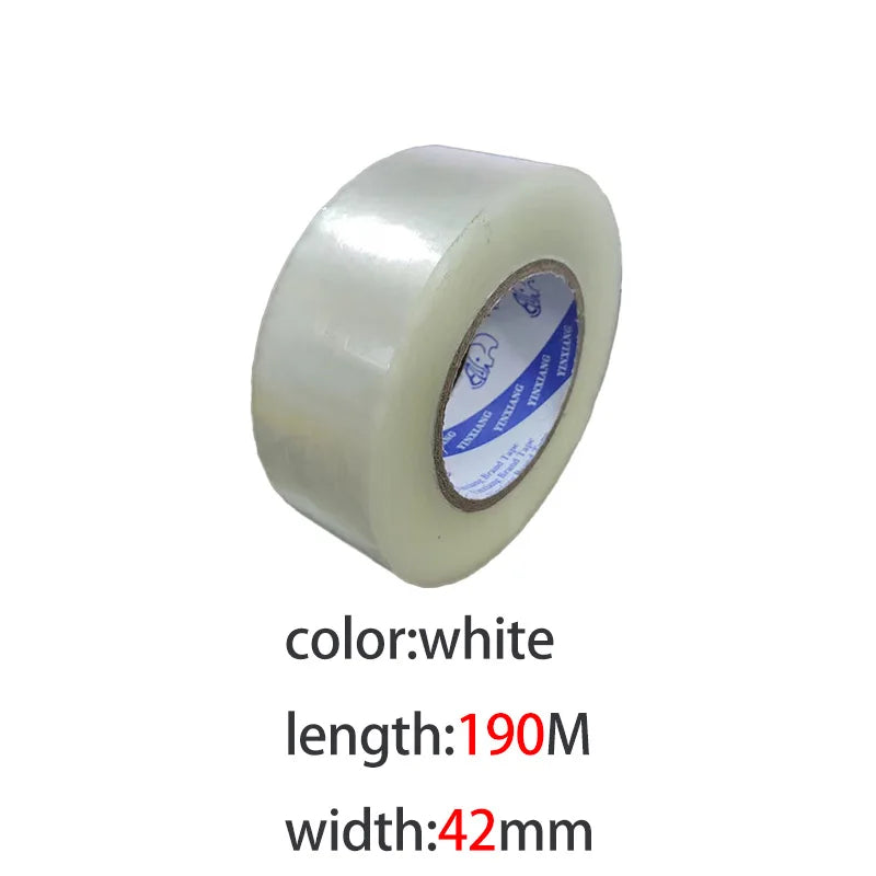 Oversized Roll Sealing Box Tape, Special Tape for Packing and Sealing Boxes, High Viscosity and High Toughness, Household Tape Qme 190mX42mm-white
