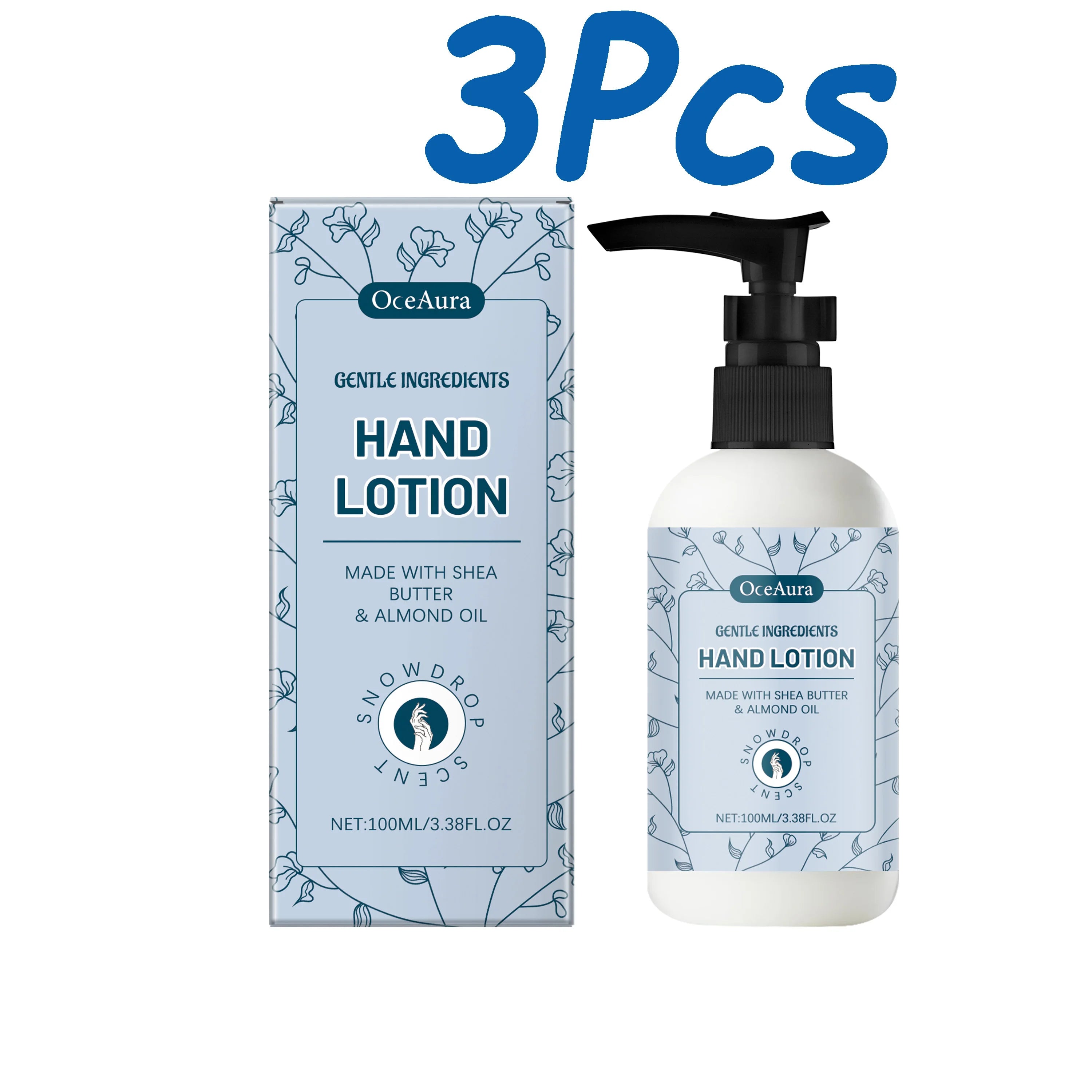 Shea Butter Hand Lotion Moisturizing Nourishing Fade Fine Lines Soft Smooth Skin Non Greasy Fast Absorbing for Dry Cracked Hands Qme 300ml Boxed