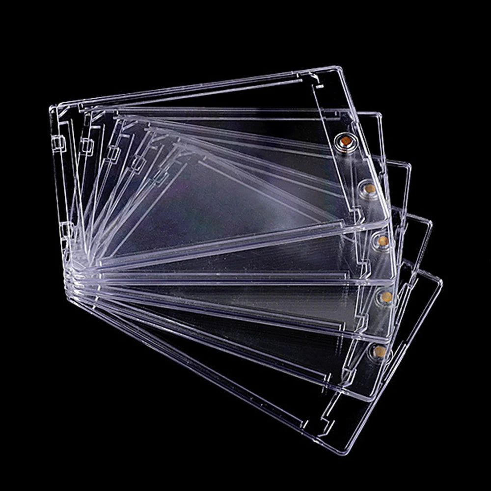1/5/10PCS Clear Card Holder Magnetic Attraction Type Gaming Sports Trading Card Display Case Kpop Idol Photo Protective Sleeves Qme