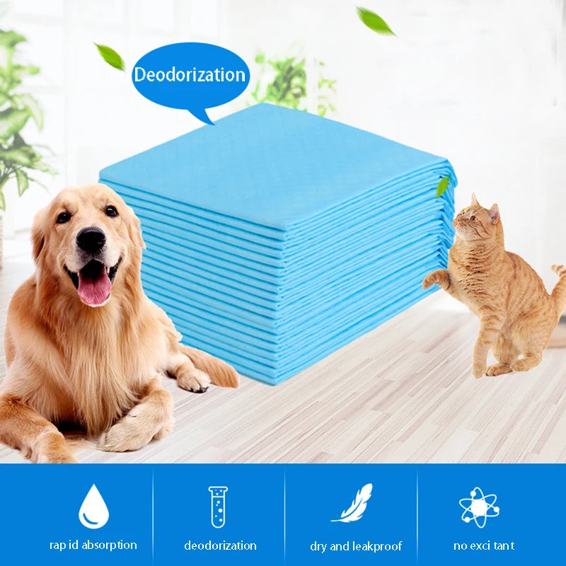 Super Absorbent Pet Diaper Dog Training Pee Pads Disposable Thickened Nappy Pads For Cats Dog Diapers Cage Mat Pet Supplies Qme S 33X45CM 100PCS