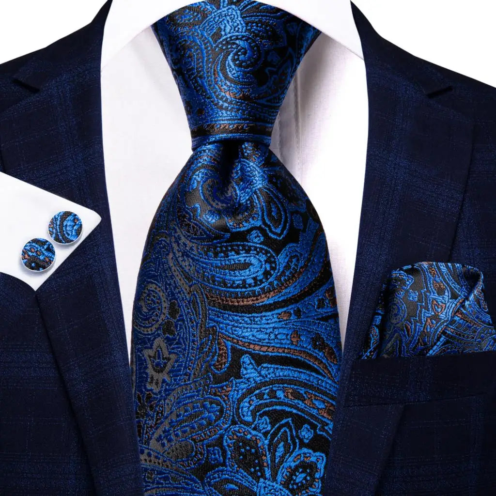 Men Tie Floral Red Blue Neckties Classic Party Wedding Green Purple
