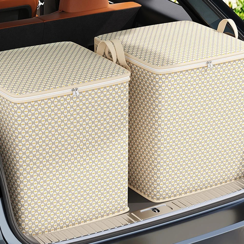 Foldable Quilt & Clothes Storage Bag for Home Bedroom Large Capacity Moving Packing Sack Travel Luggage Organizer Container Qme