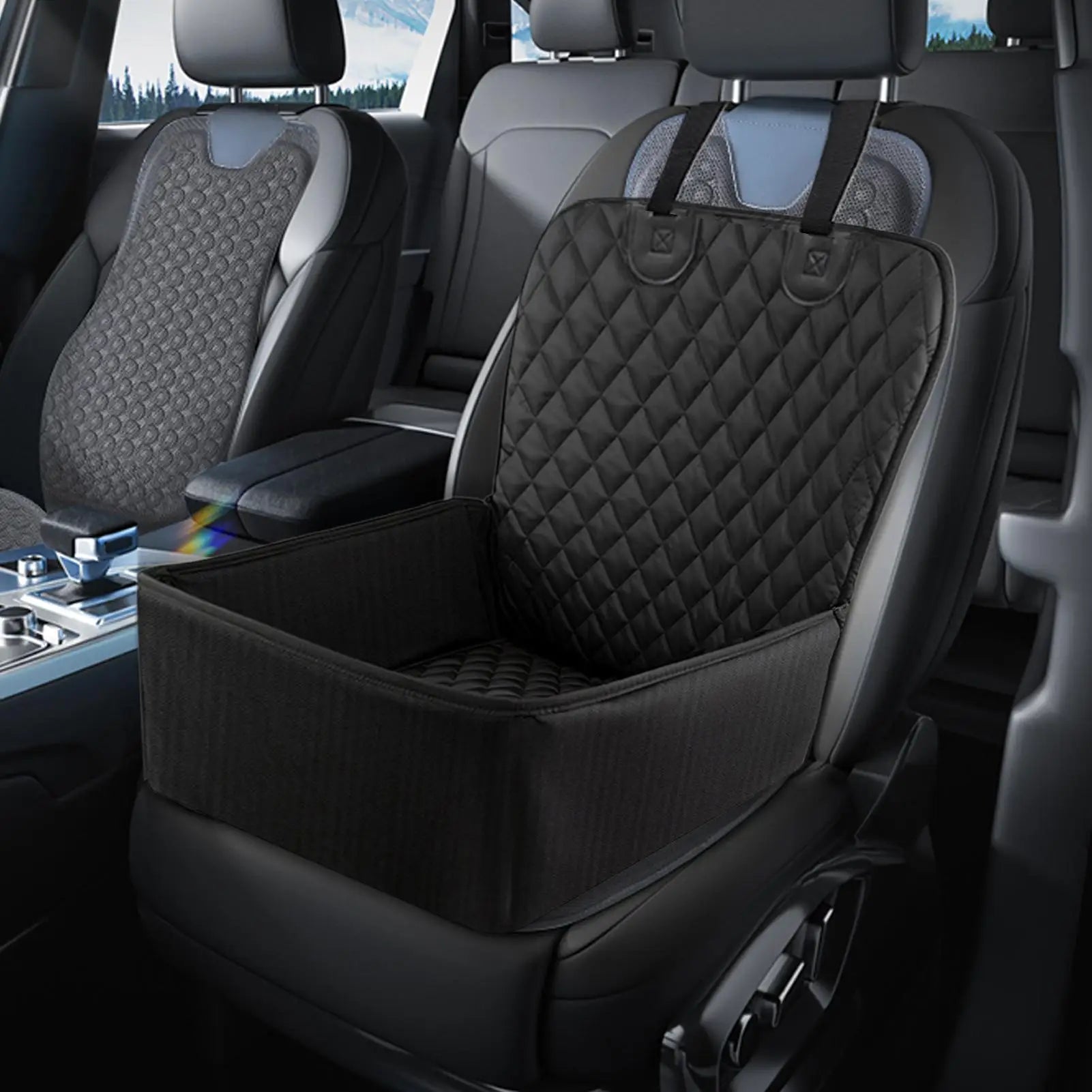 For Truck Dog Car Seat Large Waterproof Pet Seat Cover for Cars Booster Cushion Protector Carrier for Bed Barrier Backseat Truck Qme