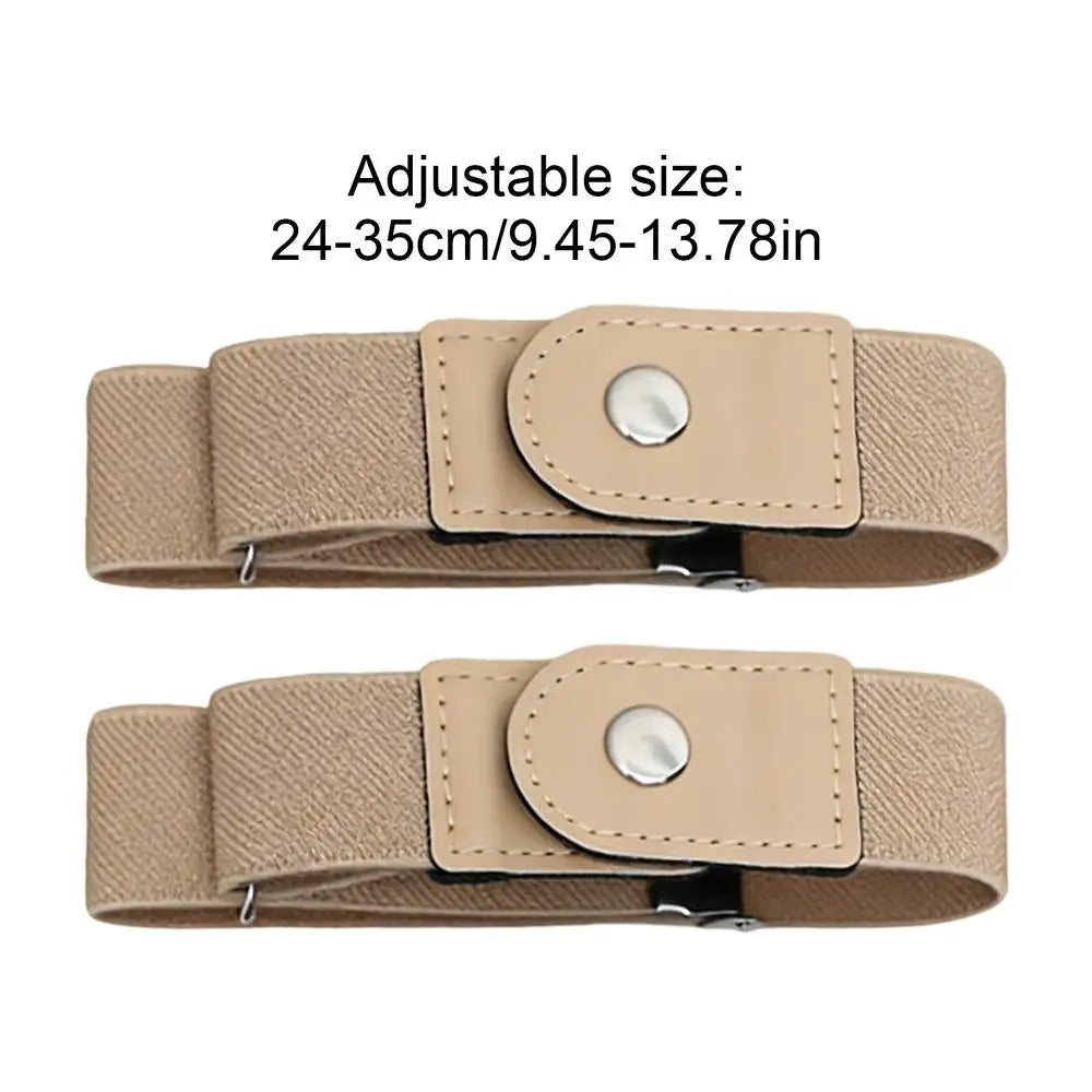 No Buckle Belt Women 1 Pair Elastic Adjustable Strap Buckleless Belt Men for Casual Work Jeans Pants Dresses Golf Waist Qme Cream