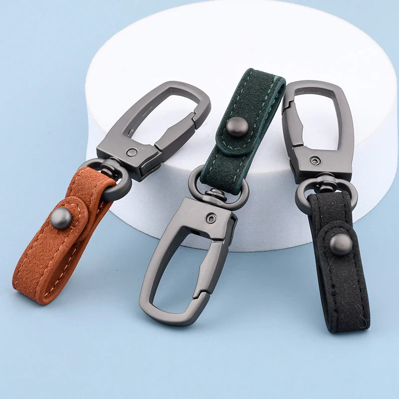 Handmade Leather Keyring Outdoor Camping DIY Car Keychain Charms Qme