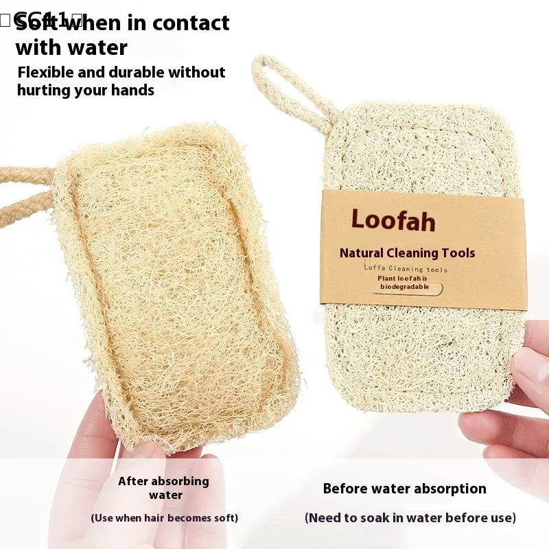 Natural Luffa Dish Towel Washing Cloth Sponge Loofah Scrub Pad Pot Qme