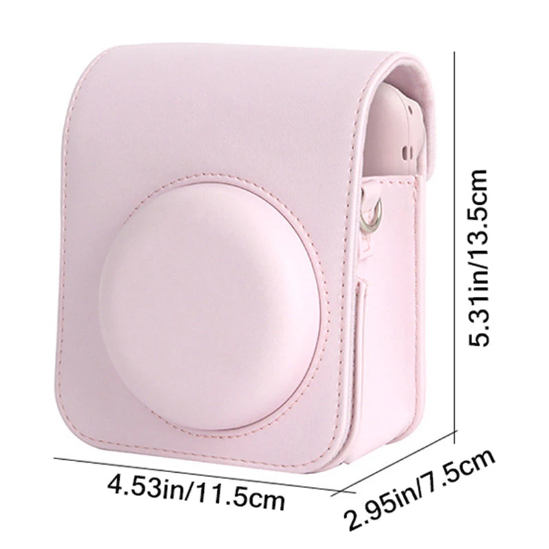Instax Mini 12 Camera Case PU Soft Protective Trave Bag Film Shoulder Qme