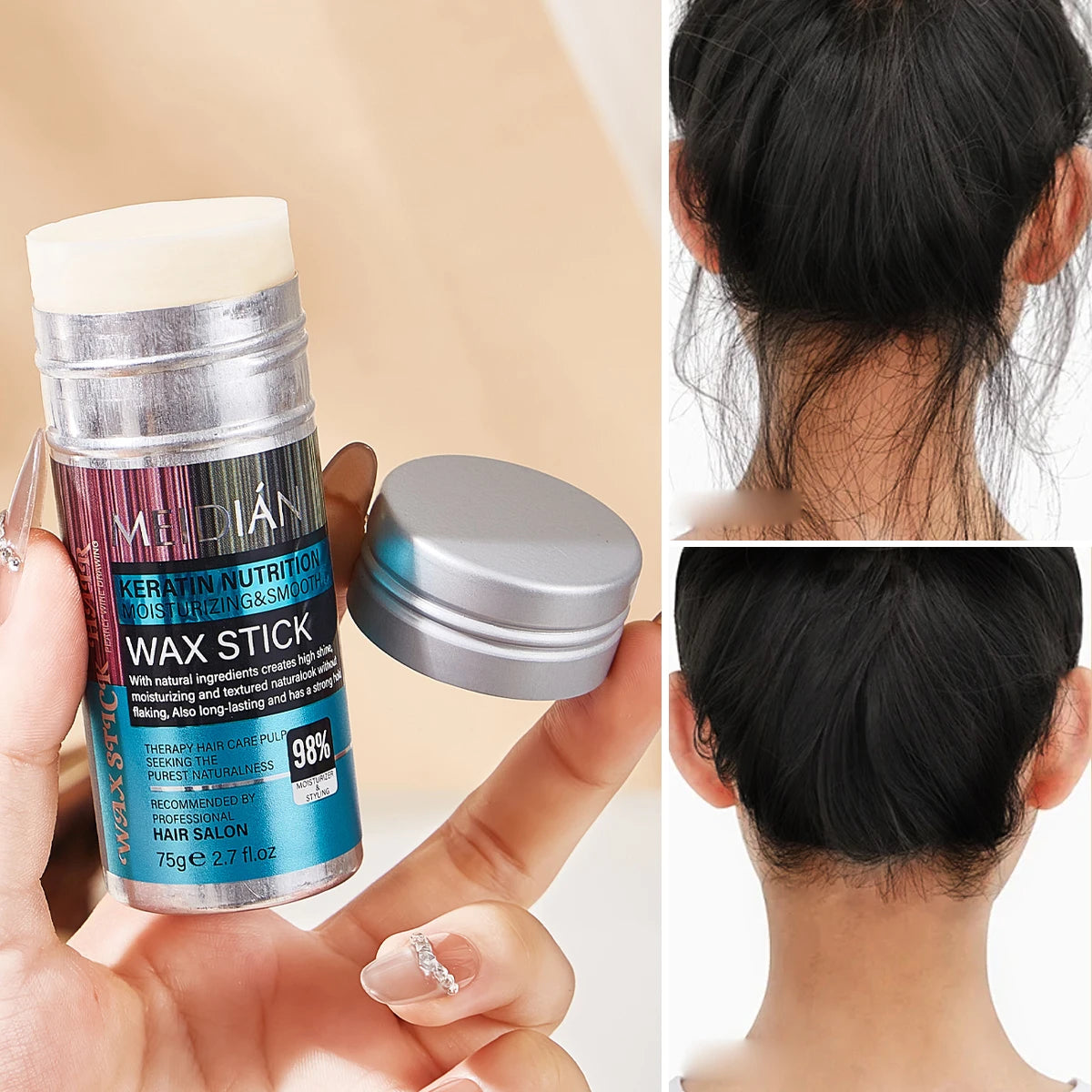 Refreshing Styling Hair Wax Stick Deep Moisturizing Nourishes Qme