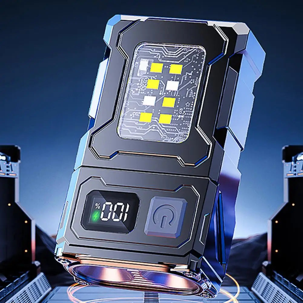 Rechargeable Work Light COB Flashlight 1200mAh Magnetic 180 Rotate Qme
