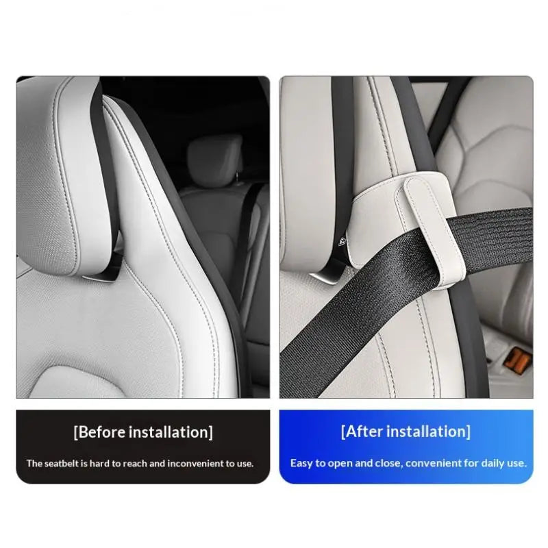 Car Seat Belt Fixator PU Sports Adjustment Fixing Device Adjustable Qme