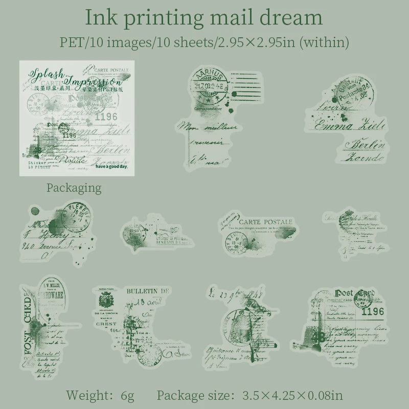 Vintage Gradient Sticker Pack, Perfect for Creating Atmosphere, Ideal for Gift Wrapping and Greeting Card Decoration Qme E